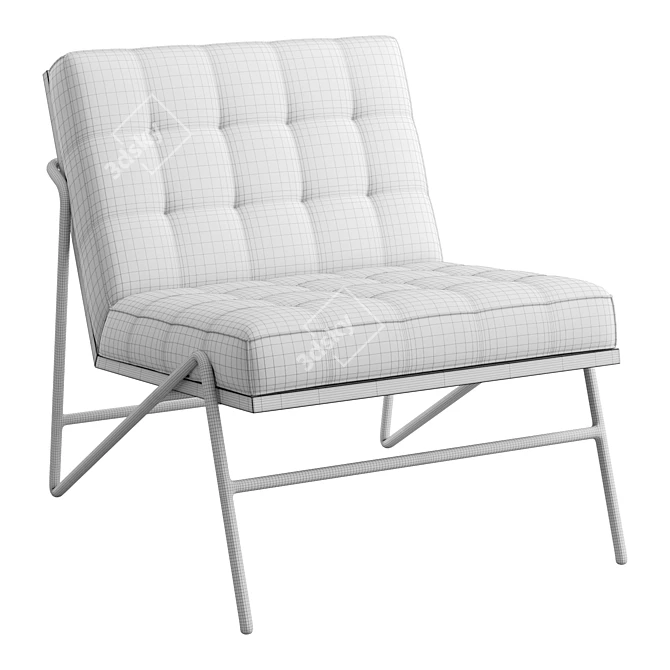 Modern Marled Lounge Chair 3D model image 6