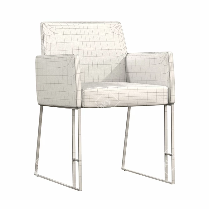 Sleek LINK Chair 3D Model 3D model image 3