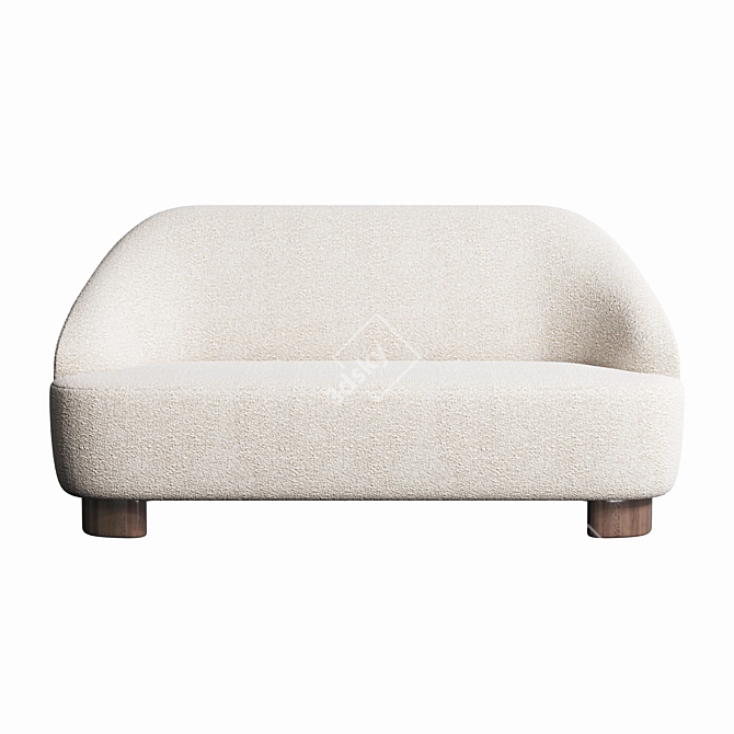 Modern Fabric Small Sofa: Margas 3D model image 2