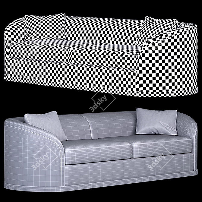 Elegant Anderson Sofa London 3D model image 3