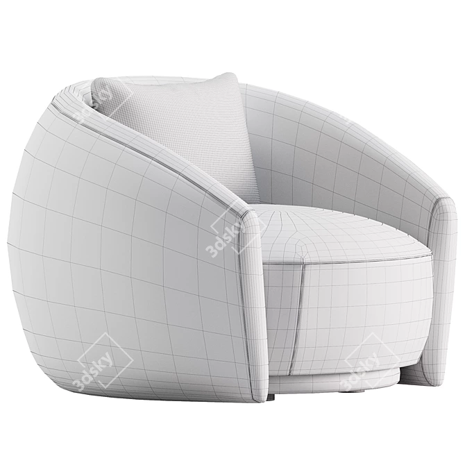 Modern Moroso PACIFIC Armchair 2017 3D model image 6