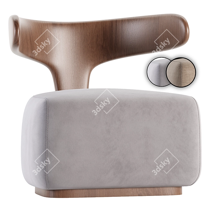Luxury Moby Dick Armchair Design 3D model image 5
