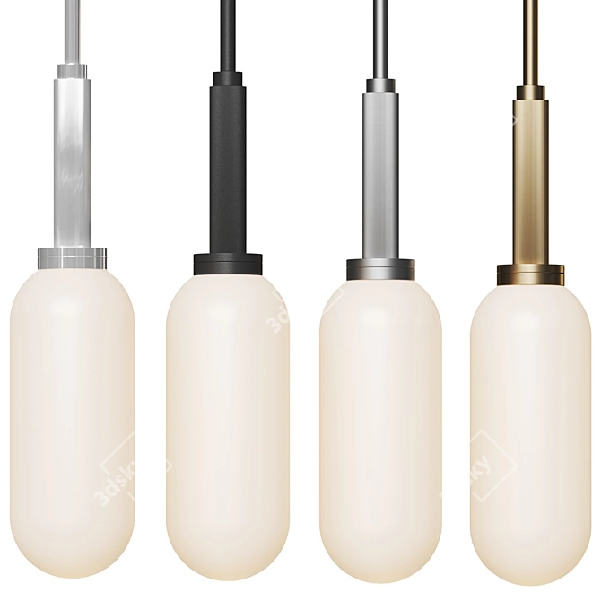 Industrial Elegance Mini Pendant Light 3D model image 4