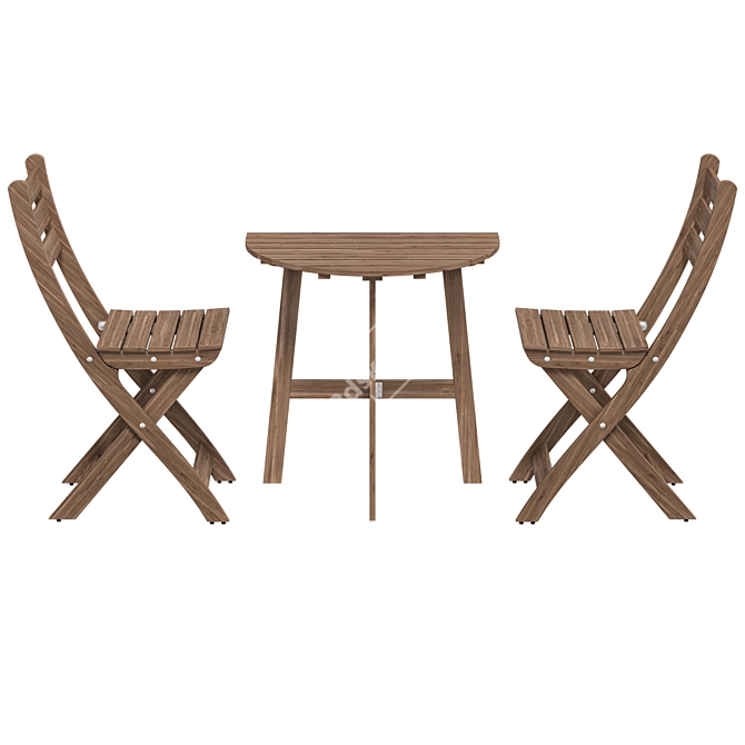 Folding Wall Table Set - ASKHOLMEN 3D model image 4