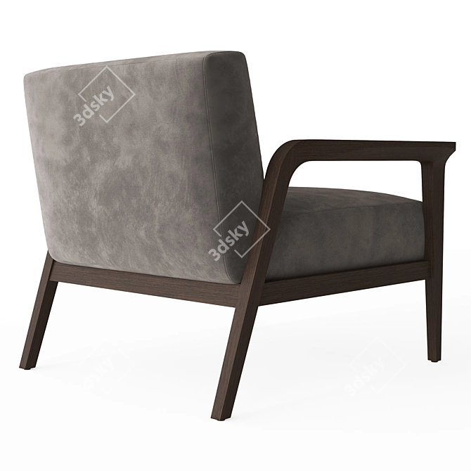 LEMA TARSIA Wooden Lounge Chair 3D model image 2