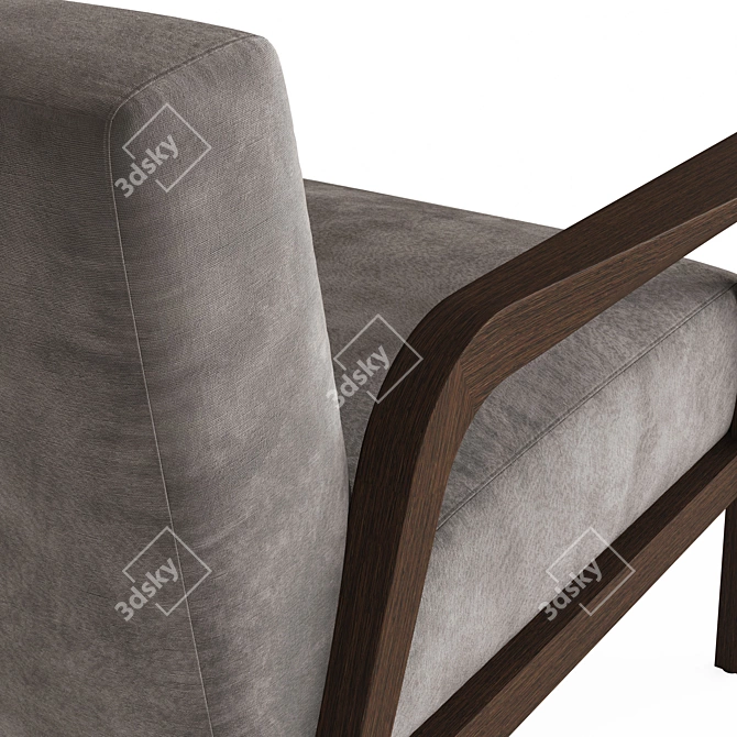 LEMA TARSIA Wooden Lounge Chair 3D model image 3