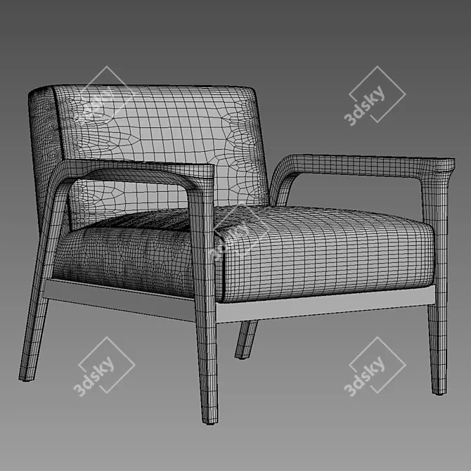 LEMA TARSIA Wooden Lounge Chair 3D model image 4