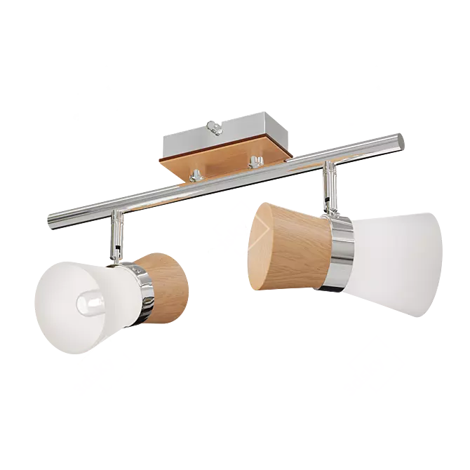 Elegant Wooden Ceiling Lamp Vivica 3D model image 1