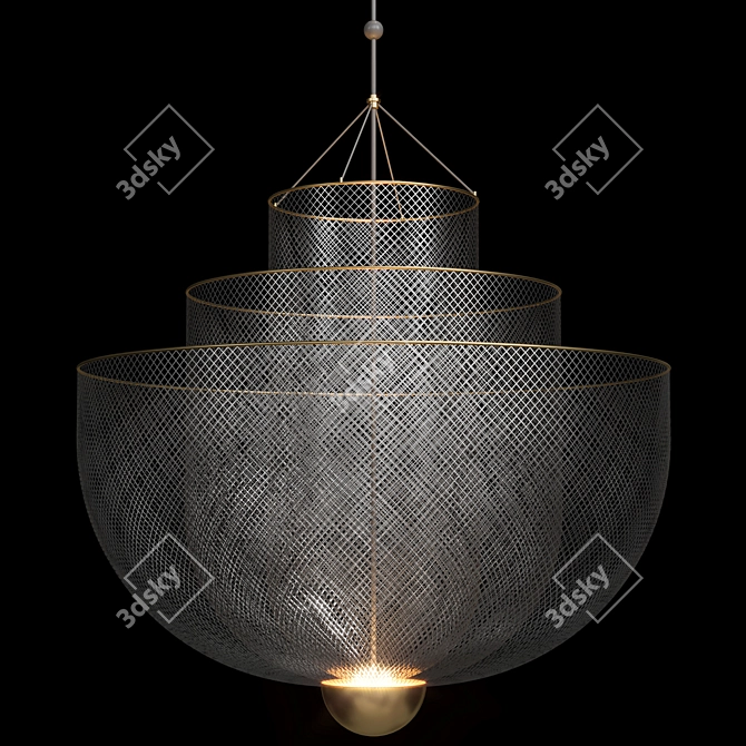 Contemporary Meshmatics Pendant Lamp 3D model image 1