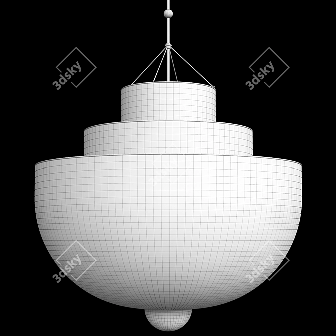 Contemporary Meshmatics Pendant Lamp 3D model image 3