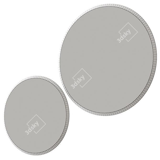 Hawaiian Chic Beveled Mirror Ø120\160 3D model image 3