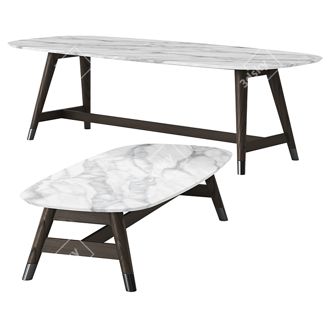 Flexform Desco Citterio Table 2022 3D model image 1