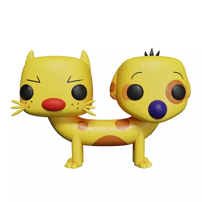 Exclusive Funko Pop CatDog 3D model image 1