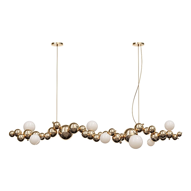 Modern Bubbly 8-Light Chandelier 3D model image 1