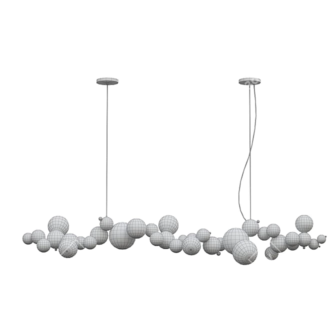 Modern Bubbly 8-Light Chandelier 3D model image 2