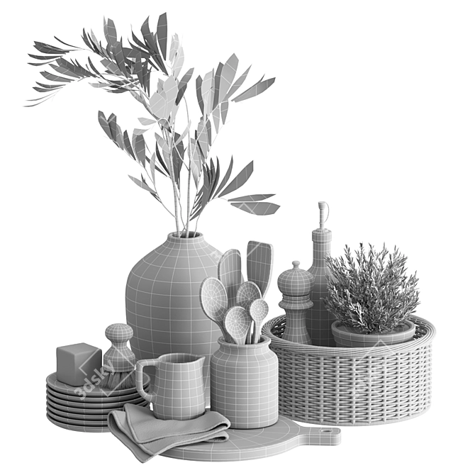 3D Kitchen Model Max Corona-Vray 3D model image 6