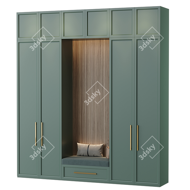 Modern Hallway Furniture Set 3D model image 1
