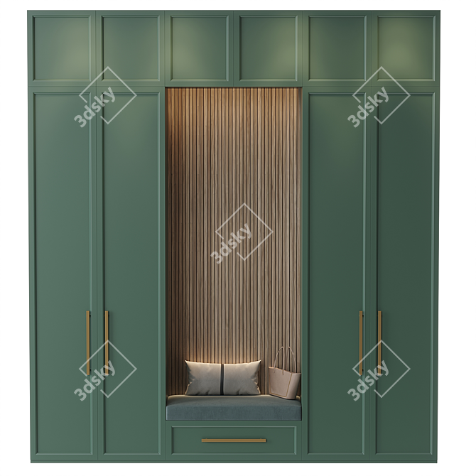 Modern Hallway Furniture Set 3D model image 2