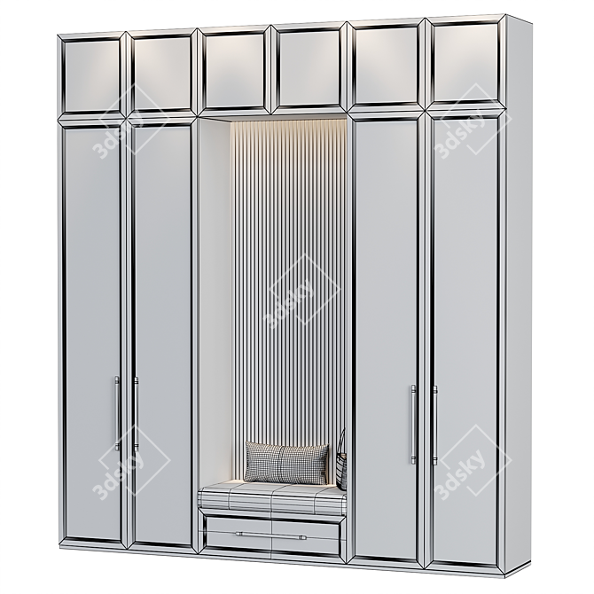 Modern Hallway Furniture Set 3D model image 4