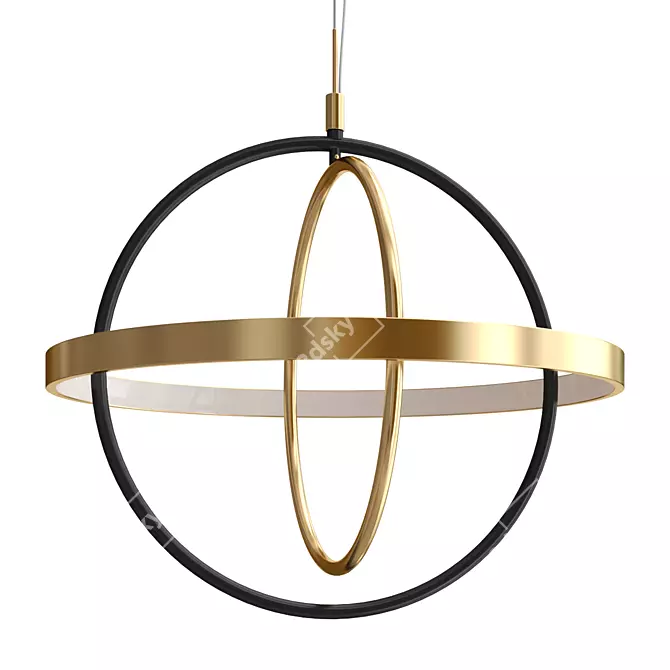 Glowing Orb Chandelier 60cm 3D model image 1