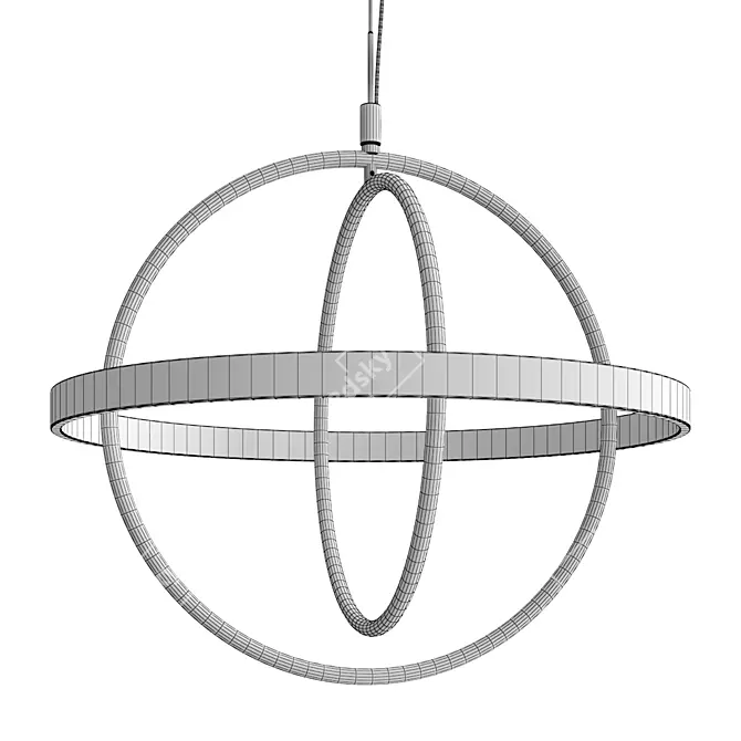 Glowing Orb Chandelier 60cm 3D model image 2