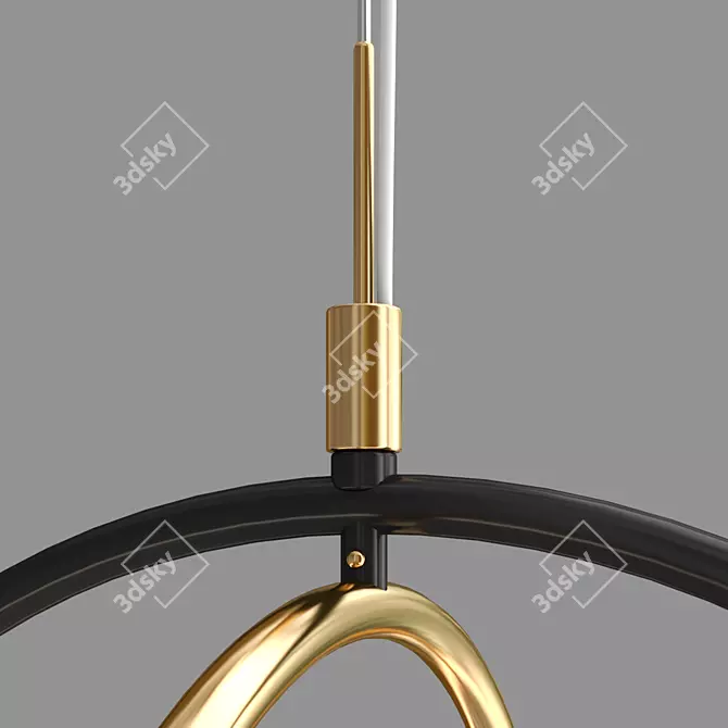 Glowing Orb Chandelier 60cm 3D model image 4