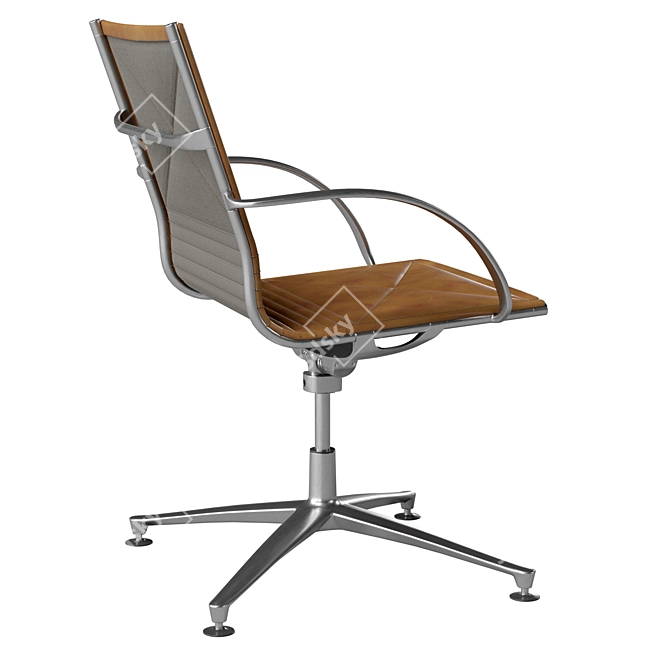 Stylish JOINT Armchair with Swivel 3D model image 2