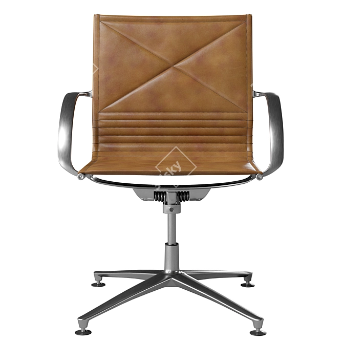 Stylish JOINT Armchair with Swivel 3D model image 3