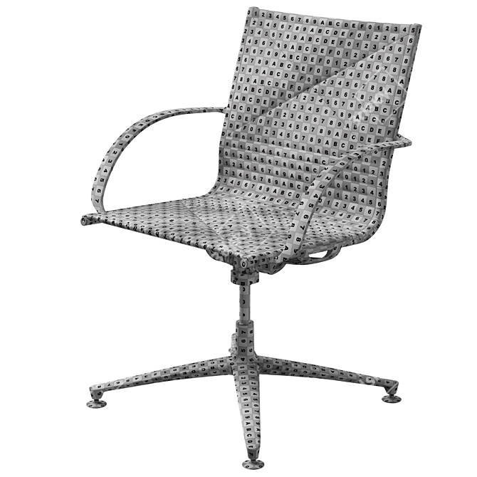 Stylish JOINT Armchair with Swivel 3D model image 7