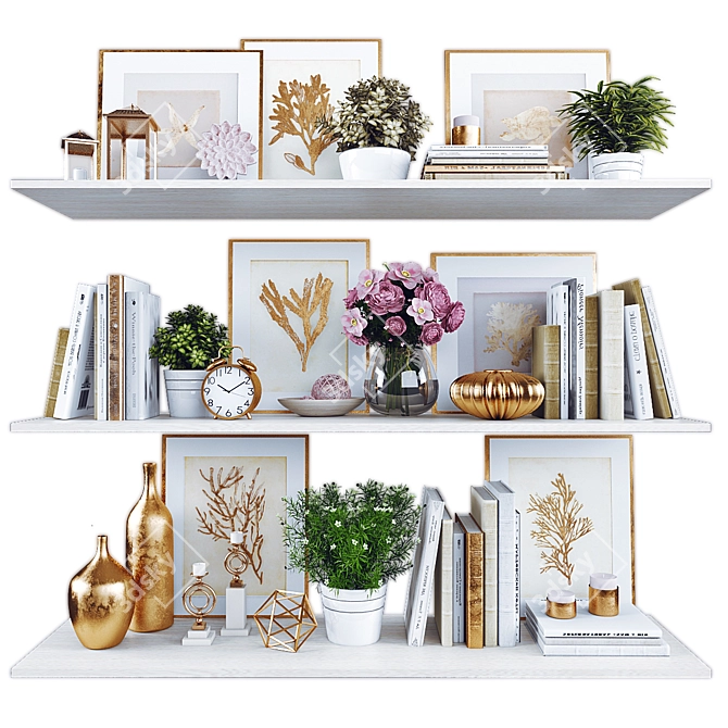Elegant Decor Set 076 3D model image 1