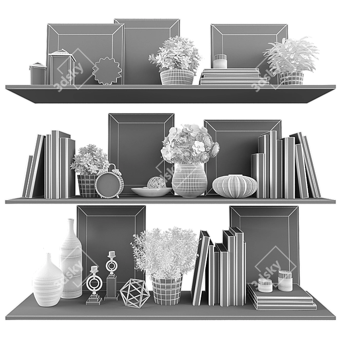 Elegant Decor Set 076 3D model image 2