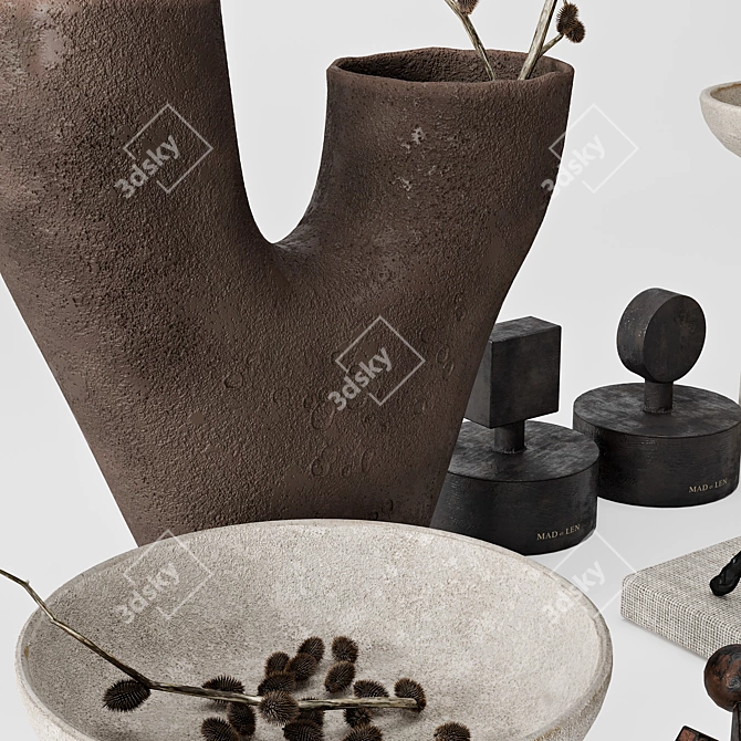 Eclectic Decor Set by RH, Cyan Design & MAD etLEN 3D model image 3