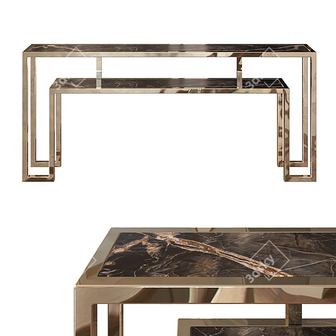 Elegant Console Table in Hudkoff 3D model image 1