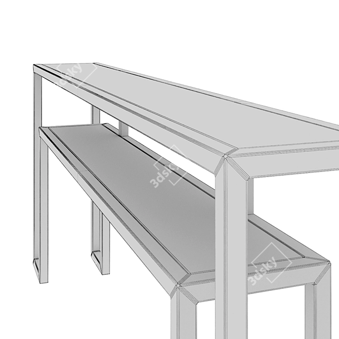 Elegant Console Table in Hudkoff 3D model image 3