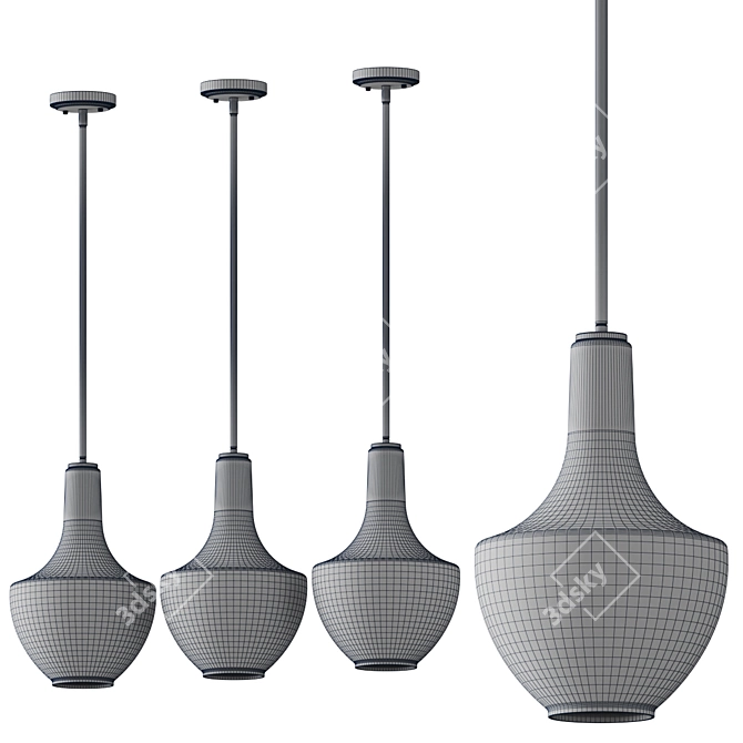 Estrellita Schoolhouse Pendant Light 3D model image 2