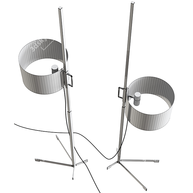 Modern Minimalist Tmc Floor Lamp 3D model image 3