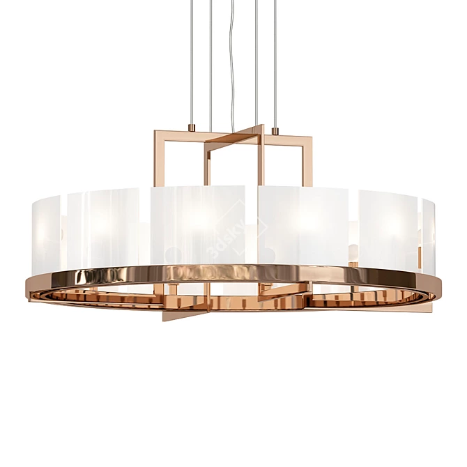 Modernf Luxe Halo Chandelier 3D model image 1