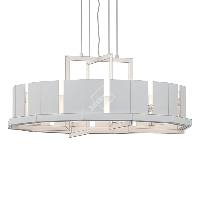 Modernf Luxe Halo Chandelier 3D model image 2