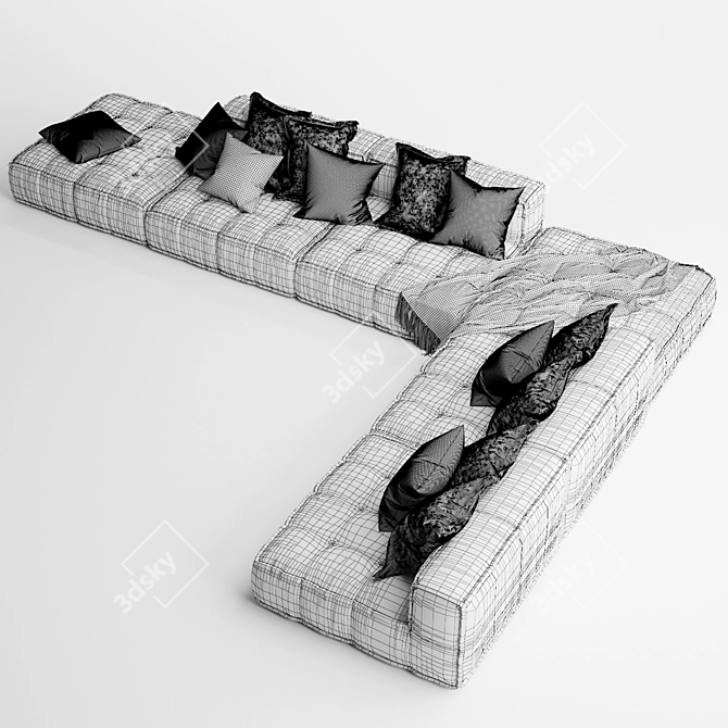 Uniqwa Denver Natural Sofa 3D model image 7