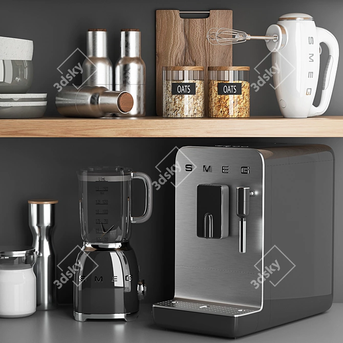 Versatile 3D Kitchen Accessories Bundle 3D model image 2