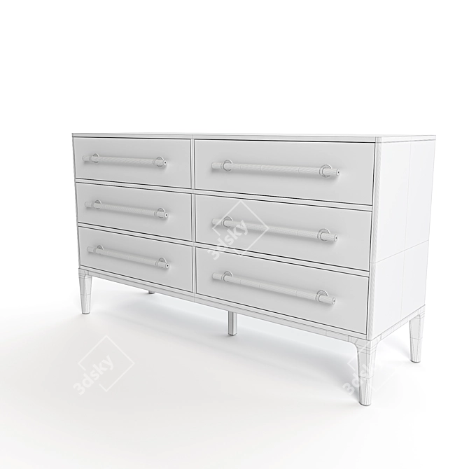 Modern 3D Linnea Drawer Dresser 3D model image 5