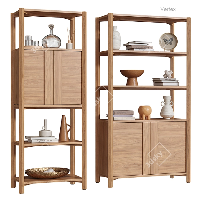 Vertex Bookcase by Crate&Barrel 3D model image 1