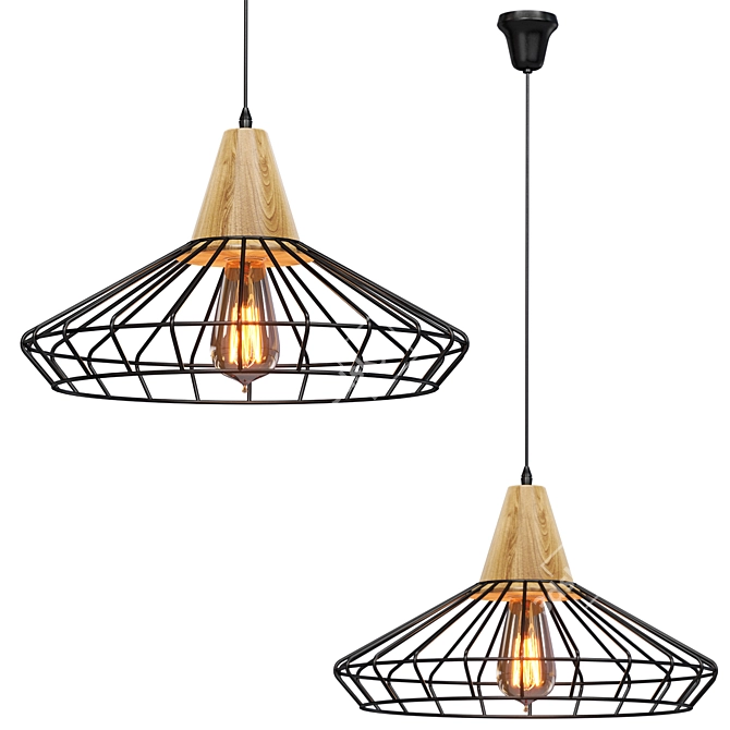 Modern Pendant Lamp: Liza Design 3D model image 2