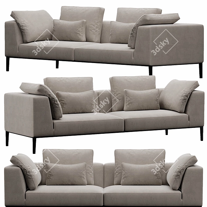 Italian Artistry: Michel Effe Sofa 3D model image 5