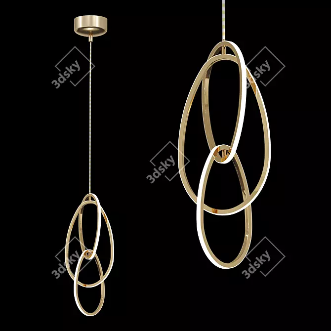 Odeon Light Space Pendant Light 3D model image 2