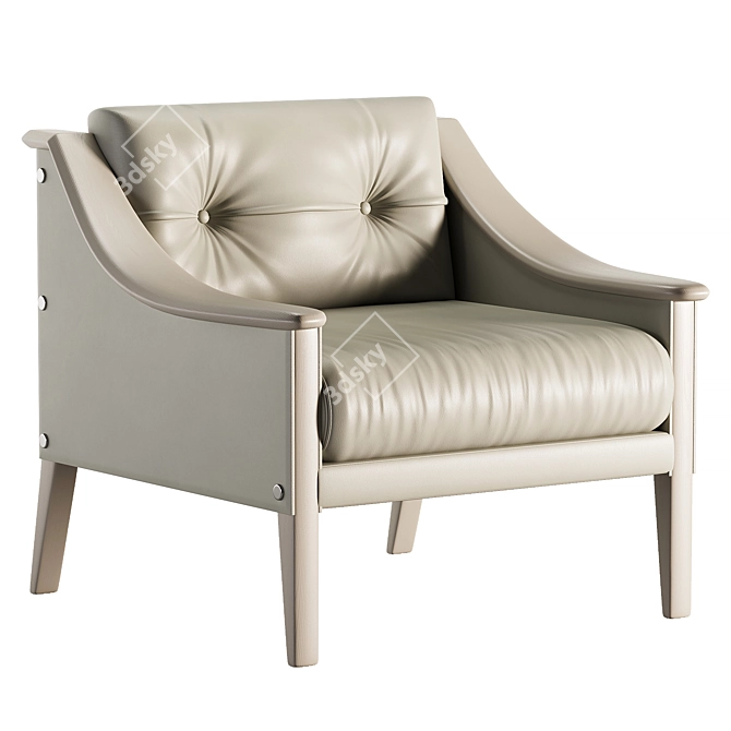 DEZZA Armchair, Low Poly, 3Ds Max 3D model image 1