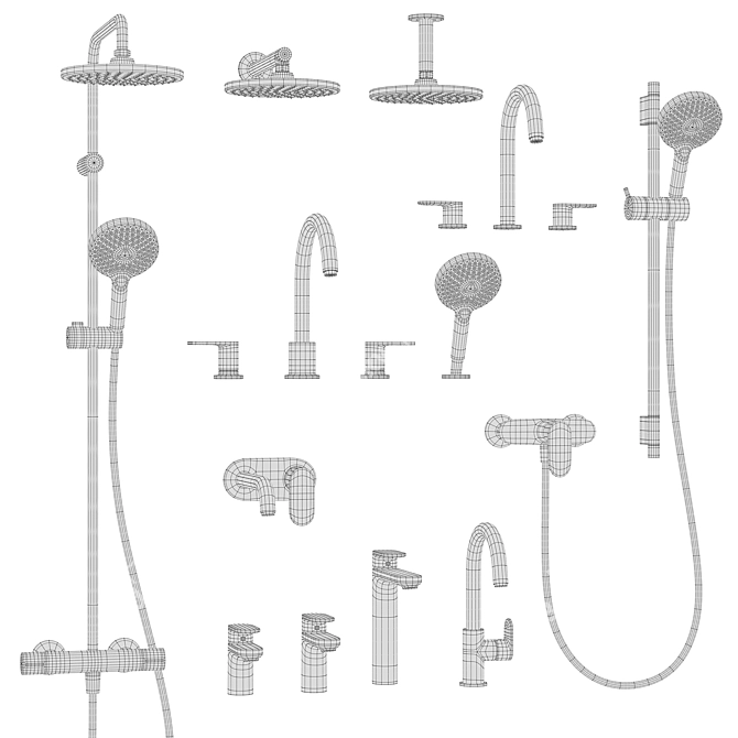 Hansgrohe Vernis Blend Collection Mixer 3D model image 7