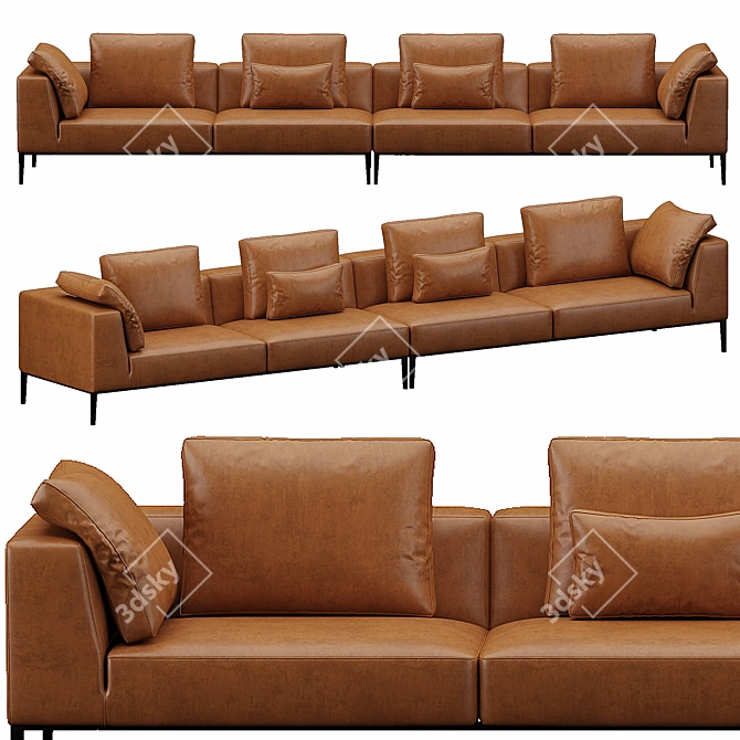 B&B Italia Modern Sofa Set 3D model image 2