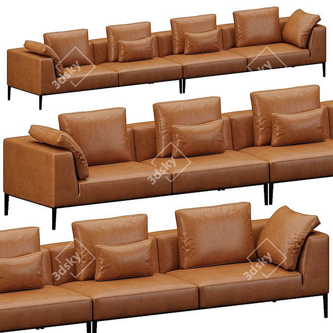 B&B Italia Modern Sofa Set 3D model image 5