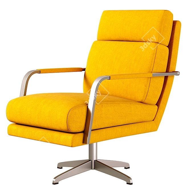 Modern Alisa-Apricot Swivel Armchair. 3D model image 1